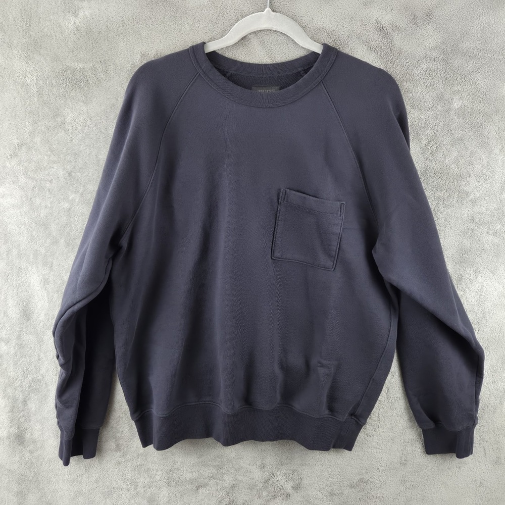 Todd Snyder Foundation Pocket Navy Sweatshirt Crewneck Mens M Portugal Made